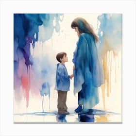 Mother And Son Canvas Print