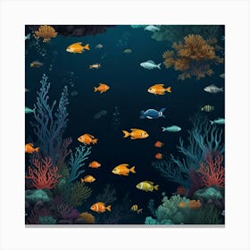 Default Create Unique Design Of Under Ocean 1 Canvas Print