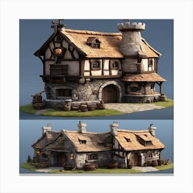 Leonardo Diffusion Xl Create A Medieval Castle Sorrounded With 0 (1) Canvas Print