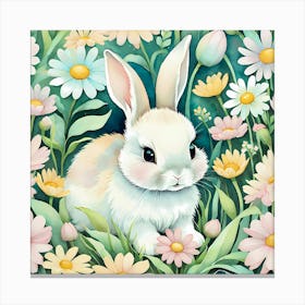 Easter Bunny Artwork For Kids Canvas Print