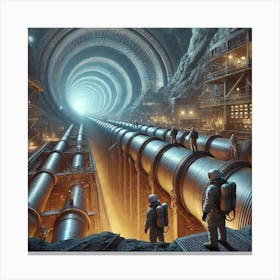 Venusian Enclave Geothermal Tunnels Converted Canvas Print