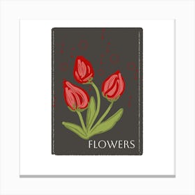 Red tulips Canvas Print