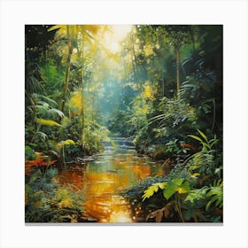 River In The Jungle Canvas Print