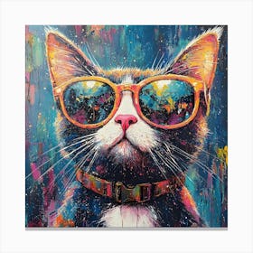 The Coolest Cat In Town 3 Canvas Print