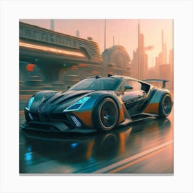 Futuristic Sports Car 4 Canvas Print