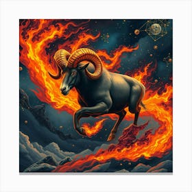 Zodiac Ram 27 Canvas Print