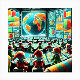 Super Kids Creativity:Santa'S Office Canvas Print