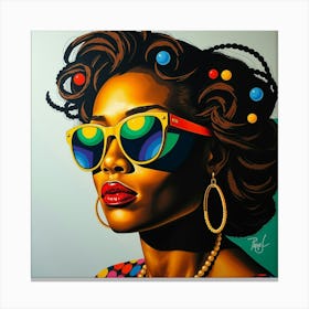 Woman With Sunglasses Canvas Print