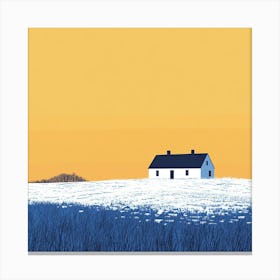 House In The Snow 4 Canvas Print