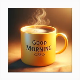 Good Morning coffee mug 4 Canvas Print