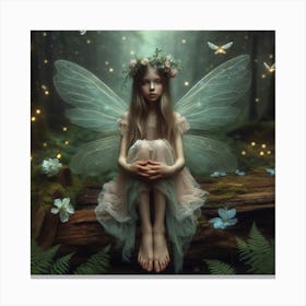 Fairy Girl In The Forest 1 Canvas Print