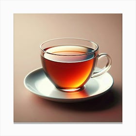 Tea Cup On A Saucer Canvas Print