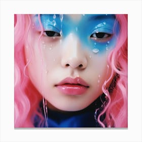 Girl with pink hair. 2023 Canvas Print