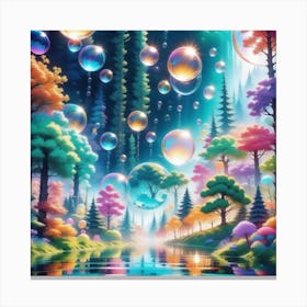 Forest of bubbles Canvas Print