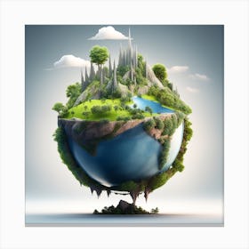 3d Rendering Of The Earth 1 Canvas Print