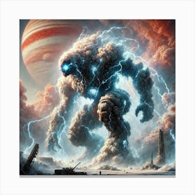 A Sci Fi Depiction Of Brontus, The Cloud Colossus, Canvas Print