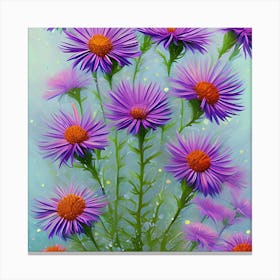 Aster Flowers 4 Canvas Print