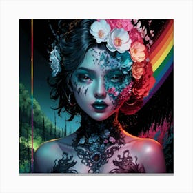 Rainbow Girl Canvas Print