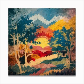 A stunning oil painting of a vibrant and abstract watercolor 11 Canvas Print