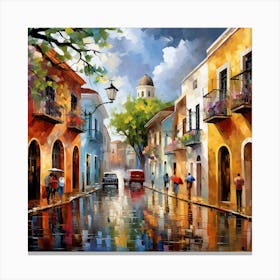 Rainy Street 2 Canvas Print