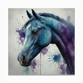 Blue Horse Canvas Print