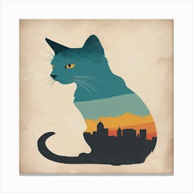 City Cat Canvas Print