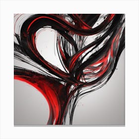 Abstract Black And Red Painting Canvas Print