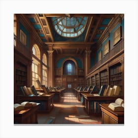 Historic Reading Room Canvas Print