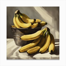 Bananas In A Bucket Canvas Print