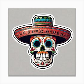 Day Of The Dead Skull 17 Canvas Print