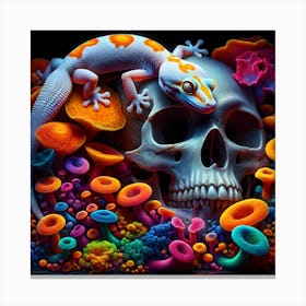 Blacklight Gecko Canvas Print