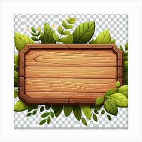 Wooden Sign In The Forest Canvas Print