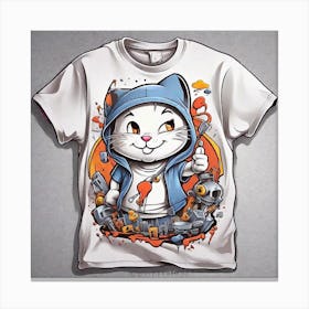 Cat T-Shirt Canvas Print