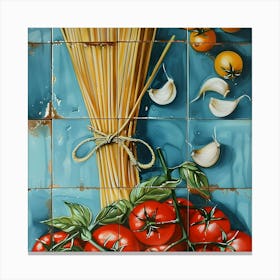 Italian Food Painting Canvas Print