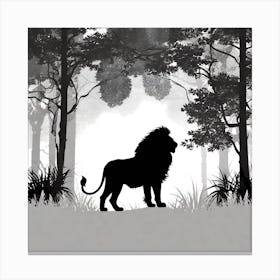 Lion In The Forest 6 Canvas Print