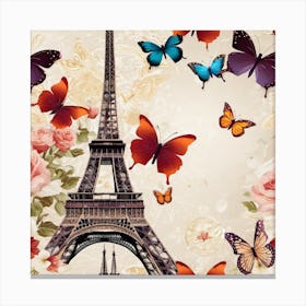 Paris Wallpaper Canvas Print