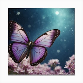 Purple Butterfly Canvas Print