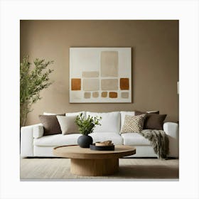 Modern Living Room 72 Canvas Print