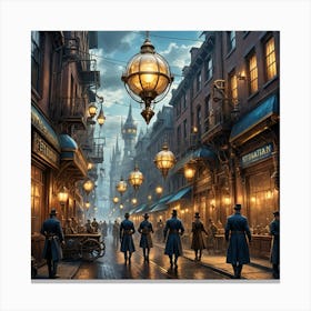 City In The Dark Canvas Print