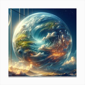 Earth In Space 7 Canvas Print