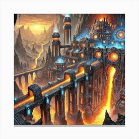 Lava City Architecture 4 Canvas Print