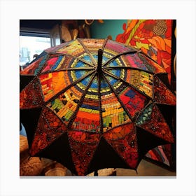 Mosaic Umbrella Canvas Print