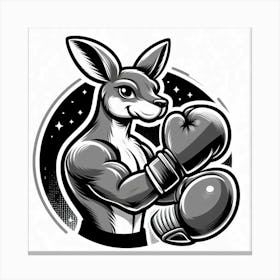 Kangaroo With Boxing Gloves 2 Canvas Print