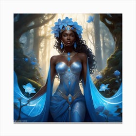 Blue Goddess Canvas Print
