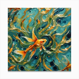 Abstract Goldfish Canvas Print