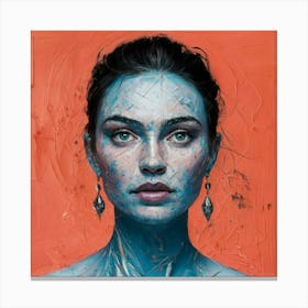 Blue Woman Canvas Print