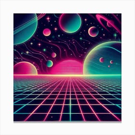 Retro Futuristic Elements,Retro Futuristic Background,Retro Futuristic Templates (11) Canvas Print