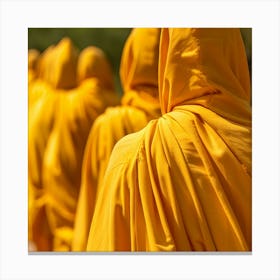 Monks In Yellow Robes Canvas Print