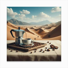 Coffee In The Desert 2 Canvas Print