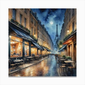 Parisian Bistro Dreams Parisian Café Culture Canvas Print